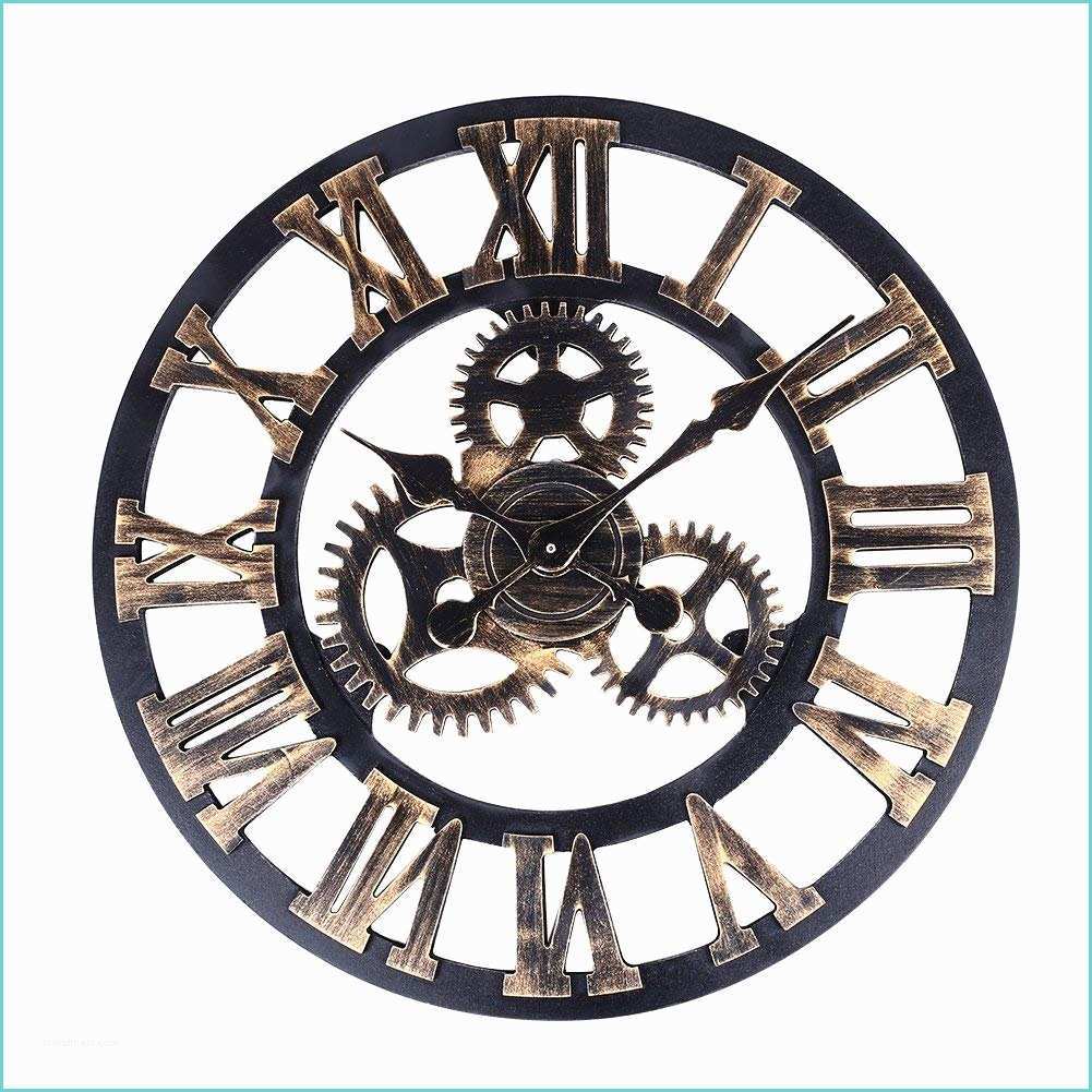 Horloge Murale Geante Ikea soledi Vintage Clock European Retro Handmade 3d Decorative