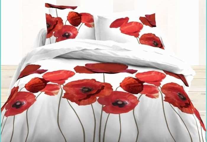 Housse De Couette A Fleur Housse De Couette 220x240 Fleur Coquelicot Rouge Achat