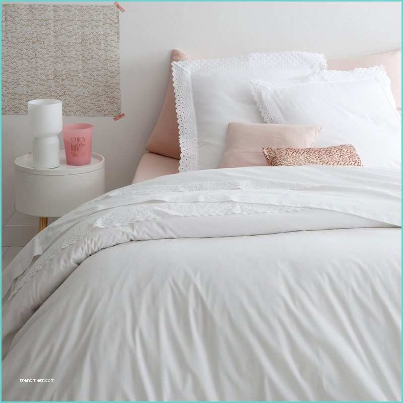 Housse De Couette Blanche Broderie Anglaise Housse De Couette Coton Broderie Anglaise Effie Blanc