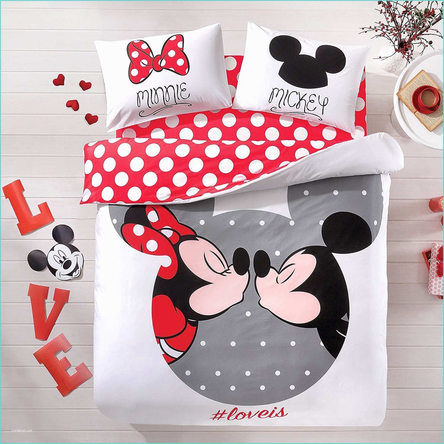 Housse De Couette Minnie 220x240 Absolutely Lovely Mickey and Minnie Mouse Bedding Set