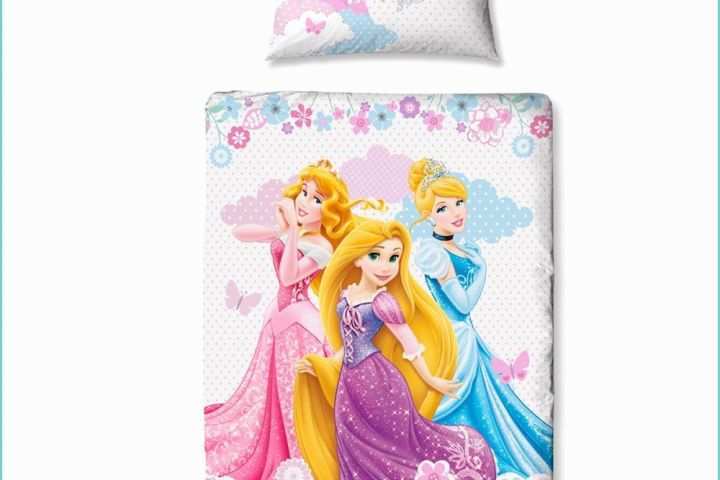 Housse De Couette Princesse 90x190 Pack Plet Premium Lit Carrosse Princesse Disney=Lit