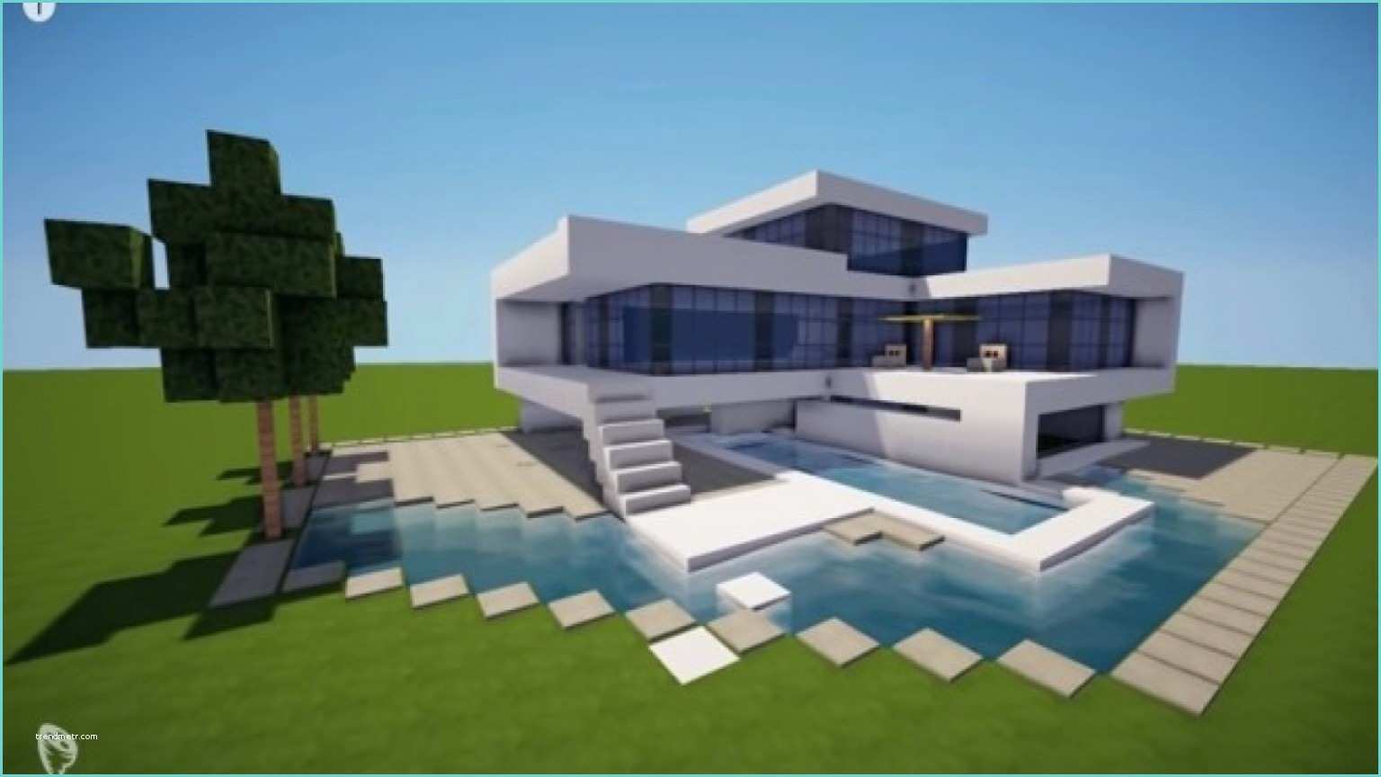 How to Build A Simple Modern House In Minecraft Pe How to Make A Modern House In Minecraft Pe 0 14 Best