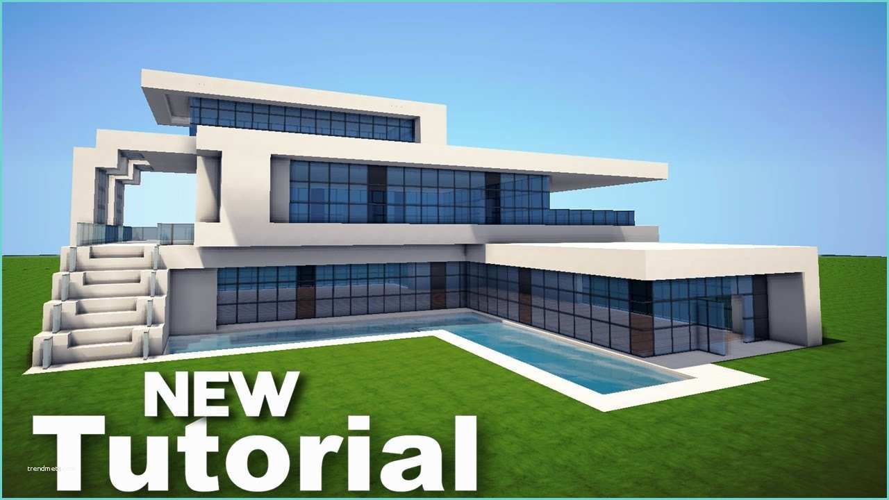 How to Build A Simple Modern House In Minecraft Pe Minecraft How to Build A Realistic Modern House Mansion