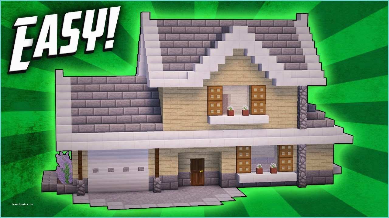 How to Build A Simple Modern House In Minecraft Pe Minecraft How to Build A Suburban House Tutorial