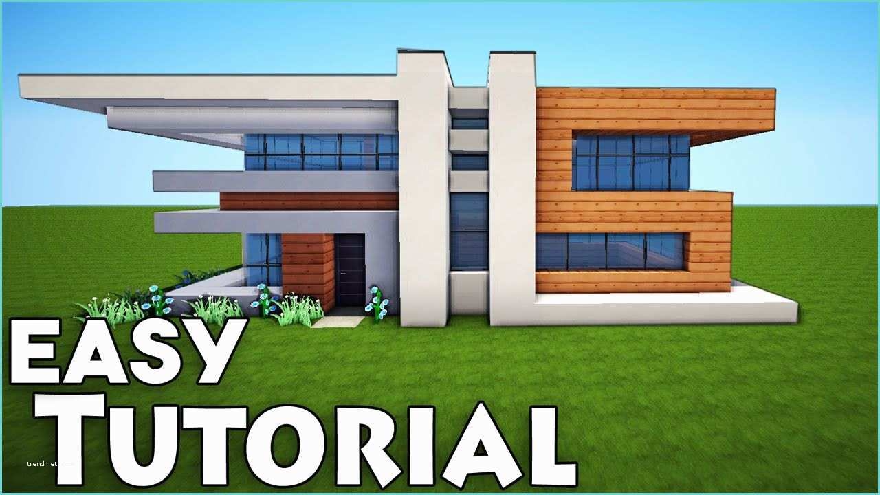 How to Build A Simple Modern House In Minecraft Pe Minecraft Small Easy Modern House Tutorial How to Build
