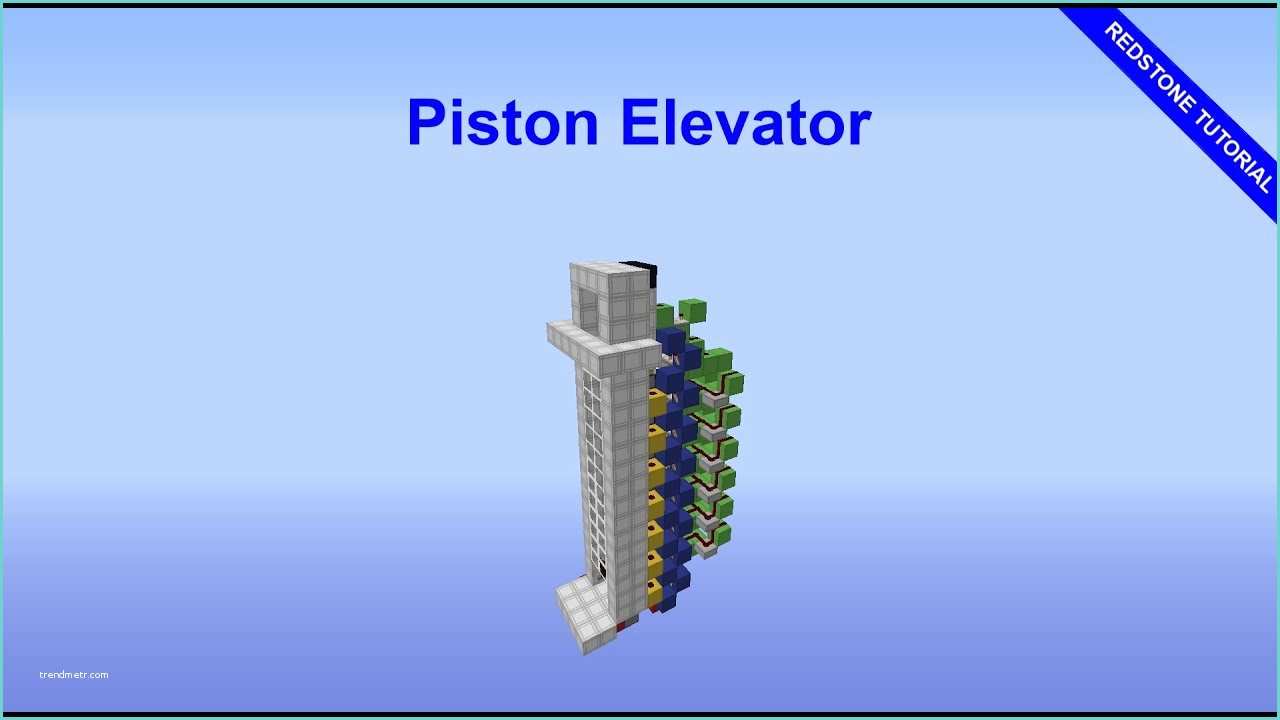 How to Make A Redstone Elevator Minecraft Faster Piston Elevator 10 Blocks Per Second