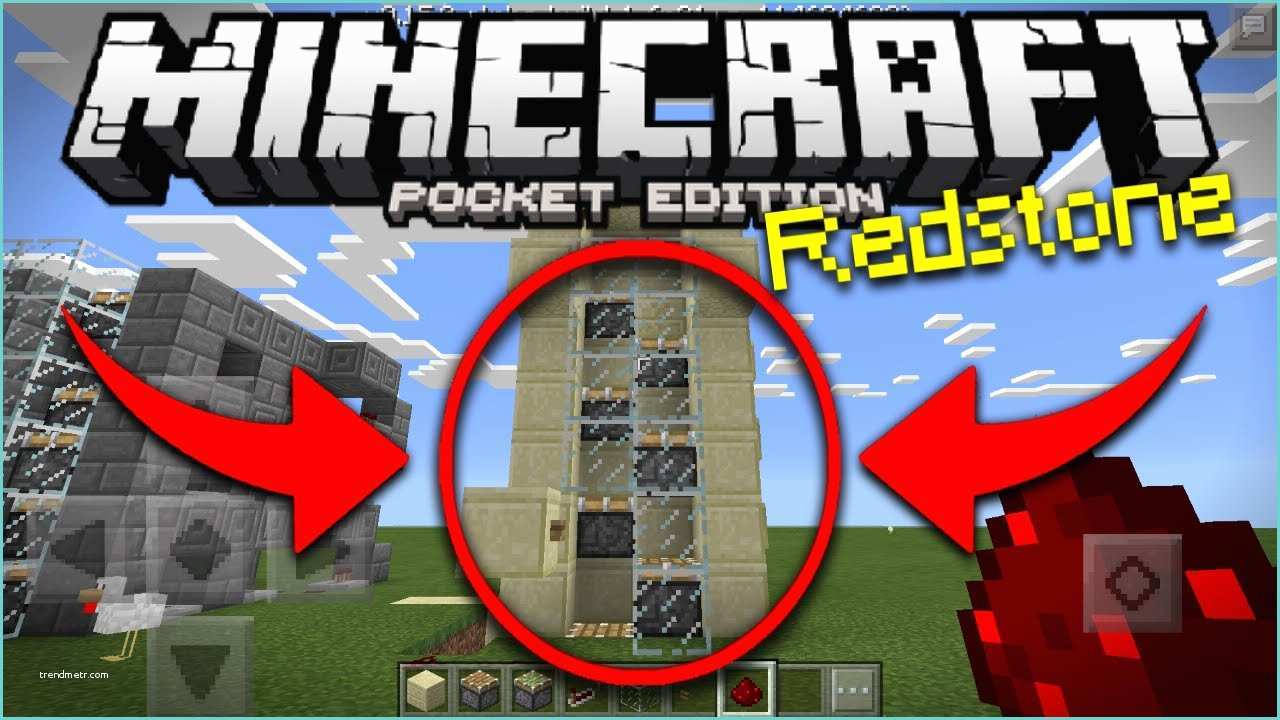 How to Make A Redstone Elevator Minecraft Pe Redstone Elevator Tutorial How to Make A