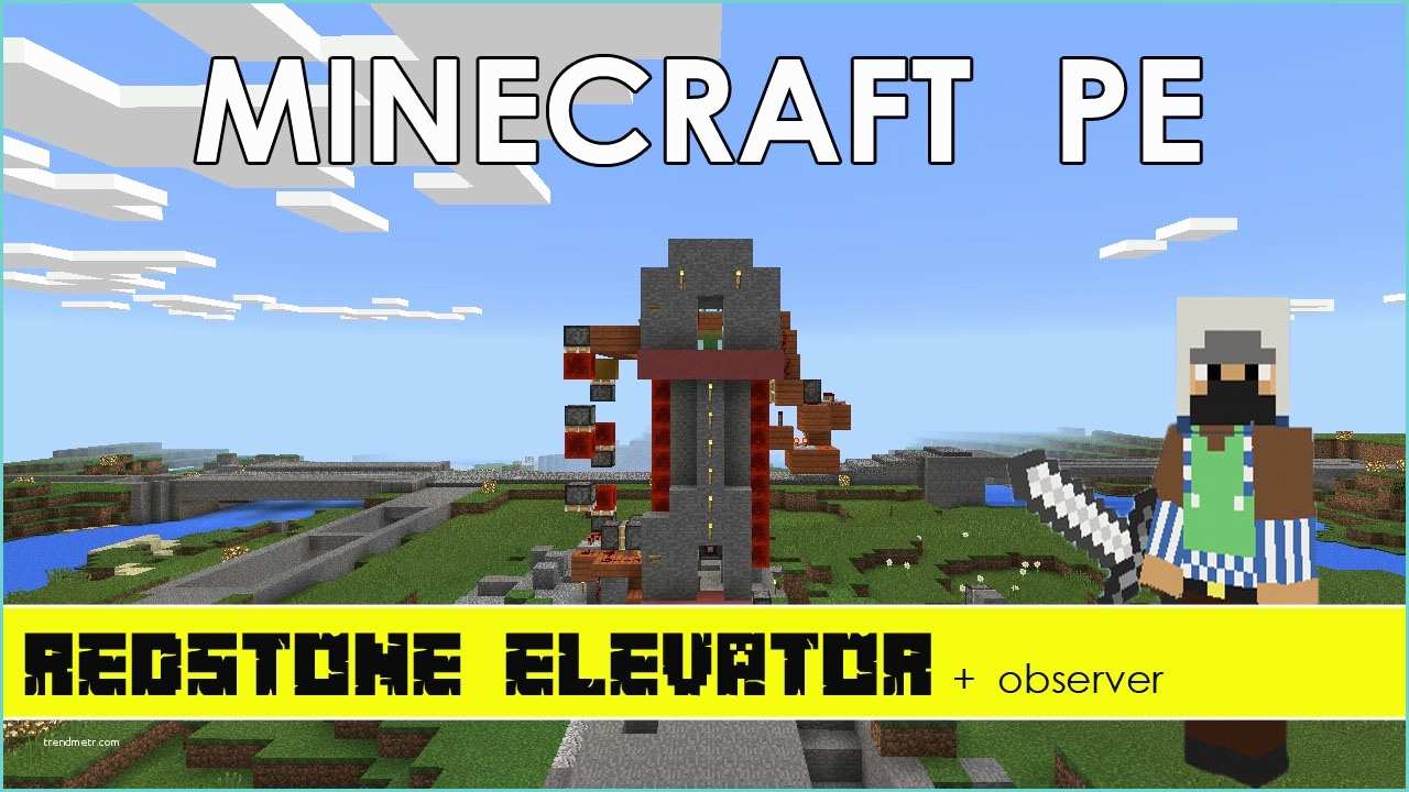 How to Make A Redstone Elevator Redstone Elevator Minecraft Pe V 0 15 4 with English Sub