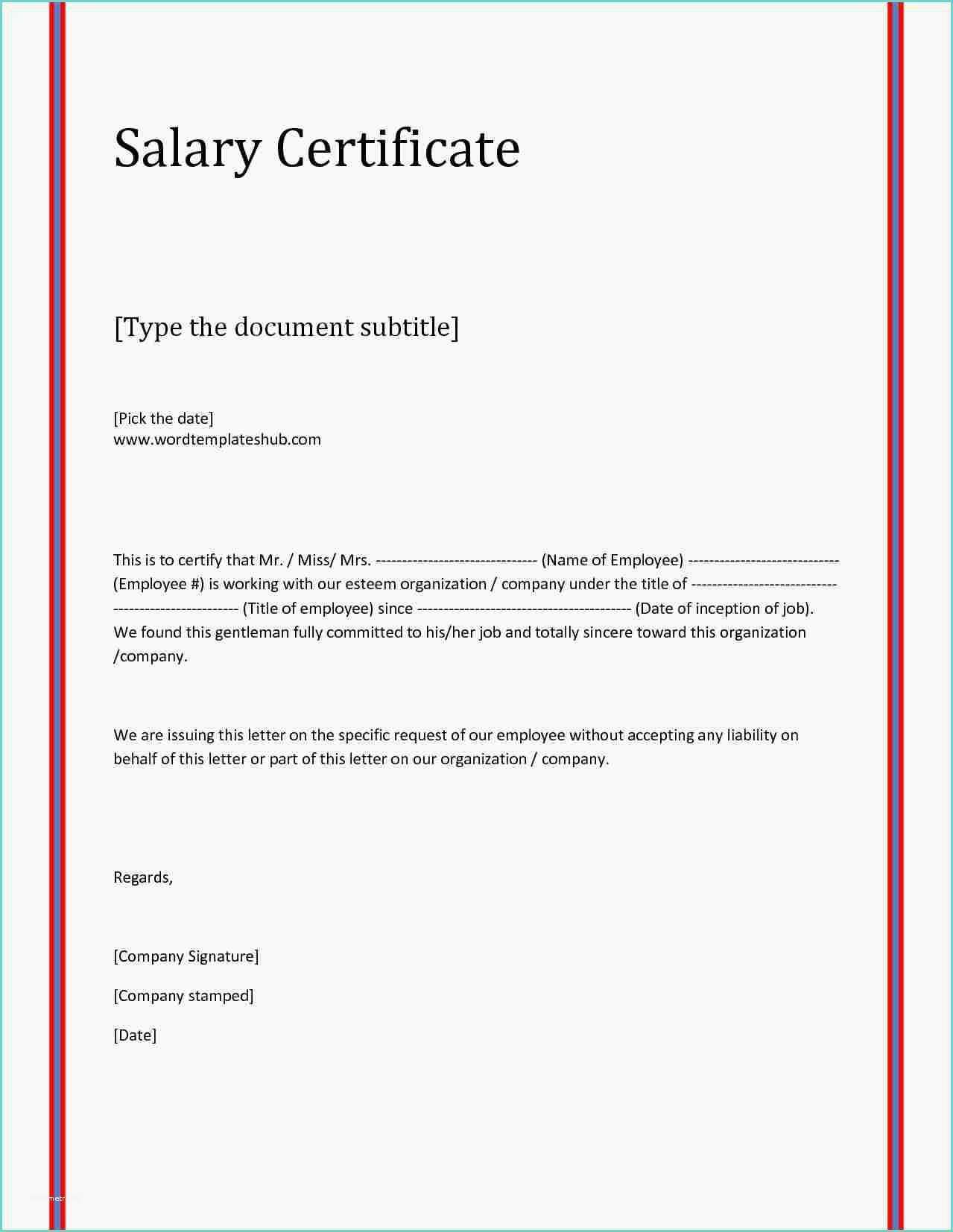 How to Write Certificate 5 Salary Pensation Letter Sample