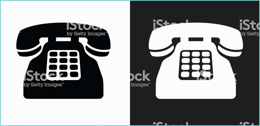 Icono De Telefono De Casa Icono De Teléfono De Su Casa En Blanco Y Negro Vector