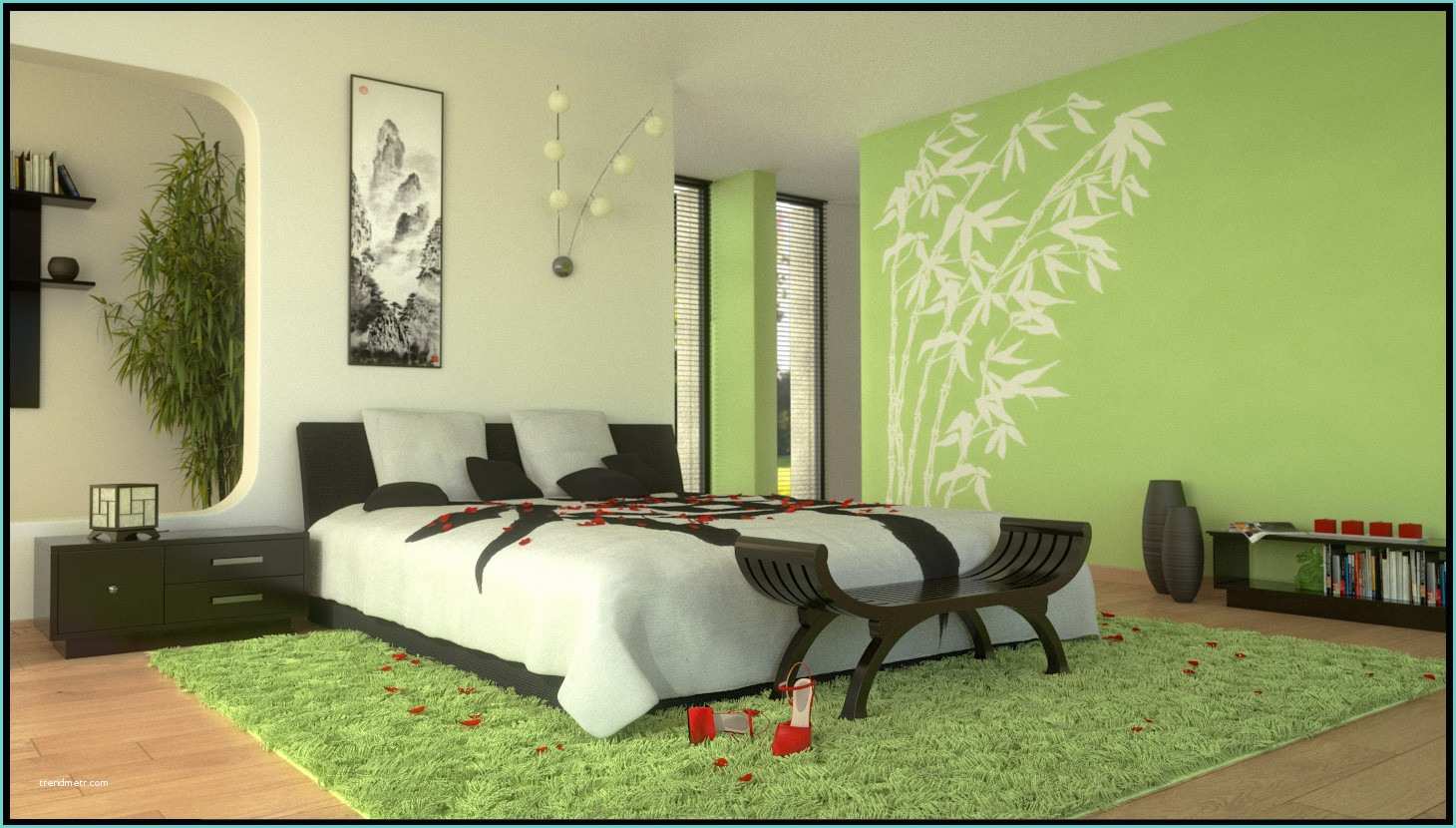 Idee Deco Chambre Adulte Zen Deco Chambre Zen Bambou Avec Stunning Chambre Verte Zen