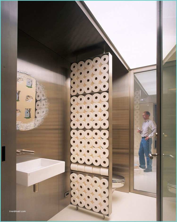 Idee Deco Papier Aluminium Rangement Papier toilette Indispensable Dans Les toilettes