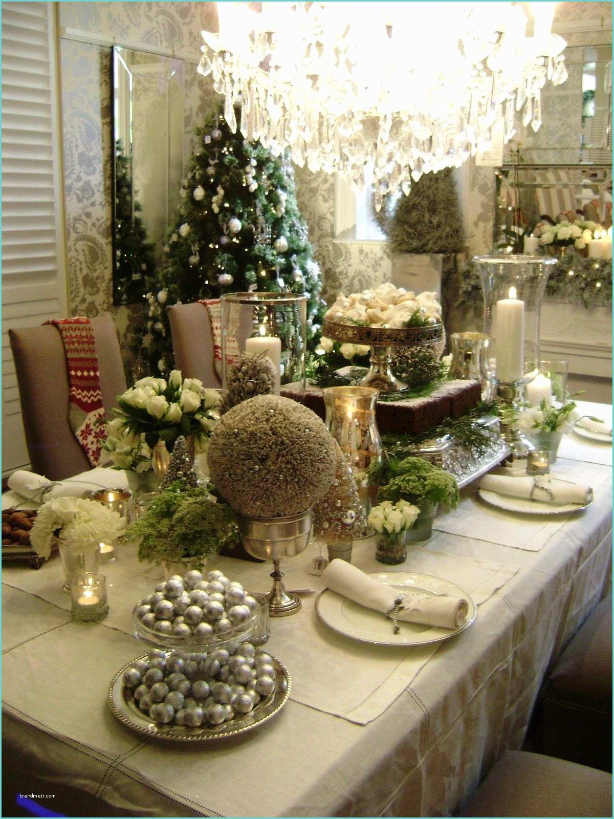 Ides Dcoration Table Noel Beautiful Christmas Decor for Home Dining Room Table