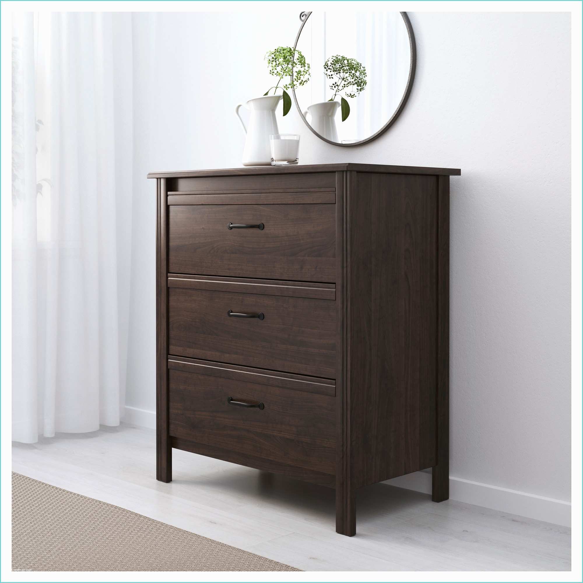 Ikea Brusali Chest Of Drawers Brusali Chest Of 3 Drawers Brown 80x93 Cm Ikea