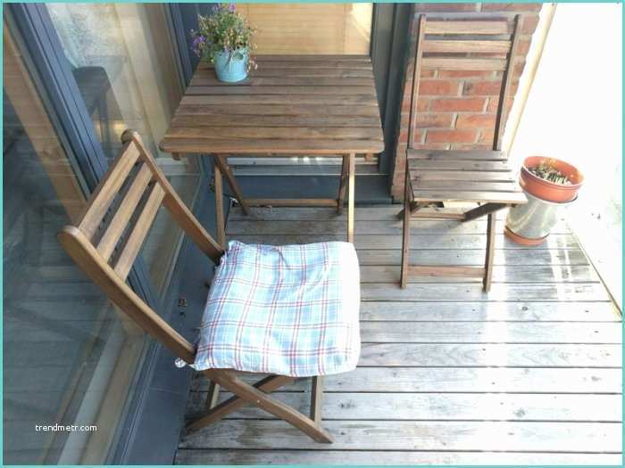 Ikea Dublin Garden Furniture Table and 2 Folding Chairs for Garden Patio Outdoor