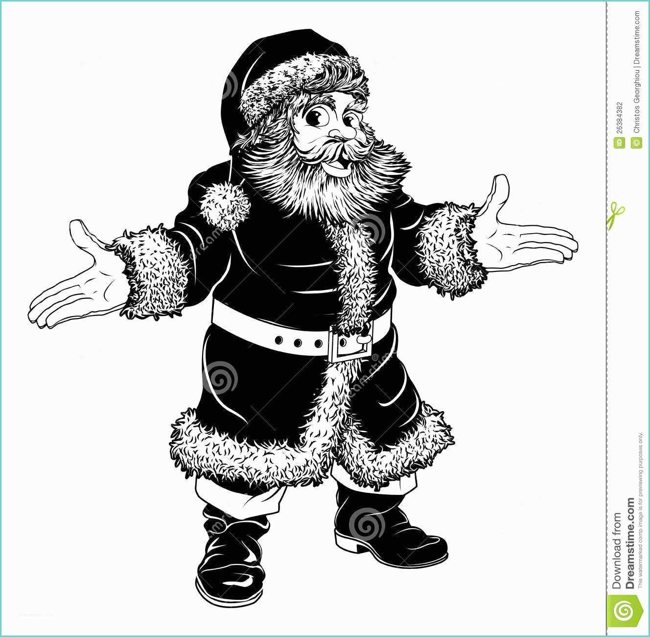 Image De Noel Noir Et Blanc Noël Noir Et Blanc Le Père Noël Illustration De Vecteur