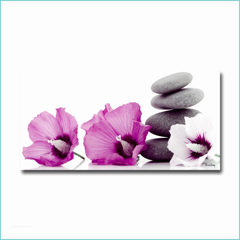 Image De Tableau Moderne Tableau Trois orchidées Roses Et Blanches Fond Blanc 40 X
