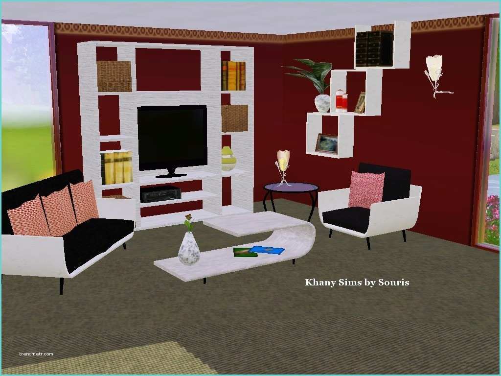 Image Salon Moderne Khany Sims Mesh "salon Moderne" Sims 3 Modern Living