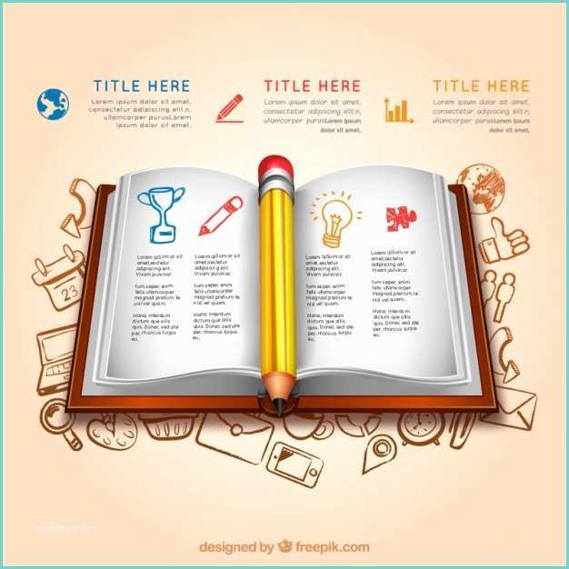 Imagen De Libros Abiertos Infografa De Educación Con Un Libro Abierto
