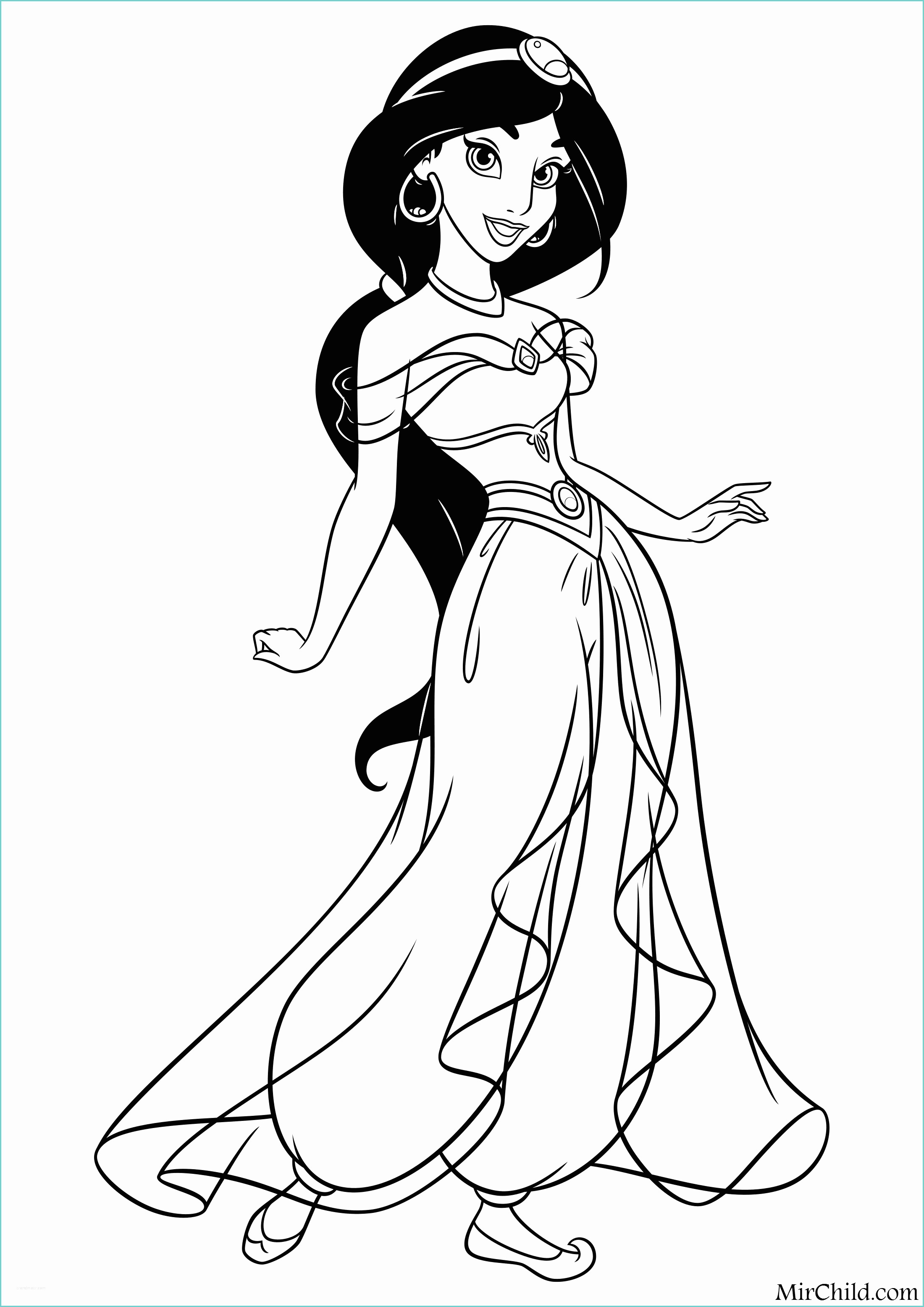 Immagini Da Colorare Disney Principesse Раскраска Принцессы Диснея Жасмин