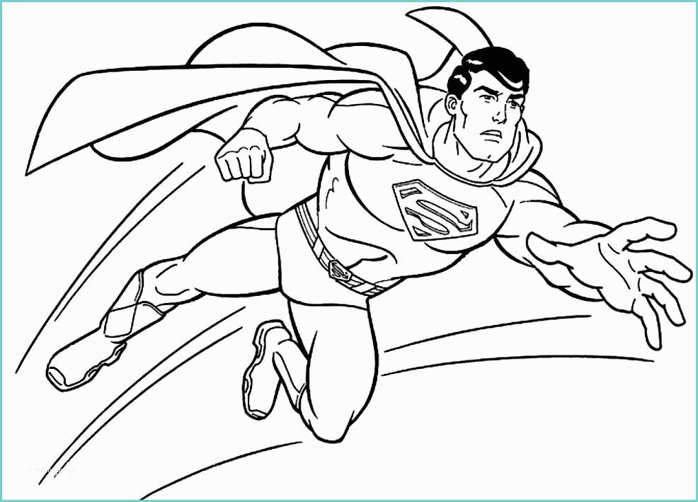Immagini Di Batman Da Colorare Disegno Di Superman In Azione Da Colorare