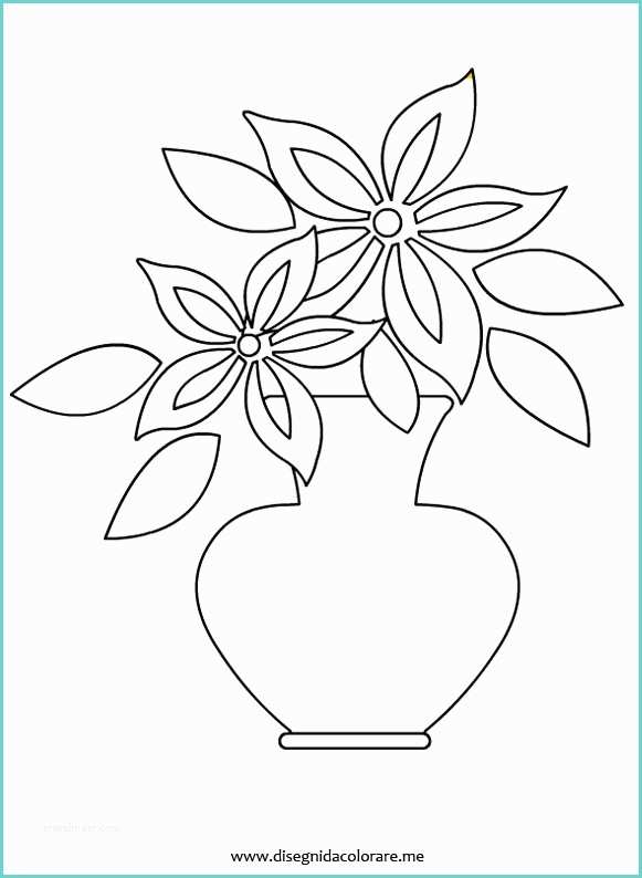 Immagini Di Fiori Da Disegnare Vaso Con Fiore