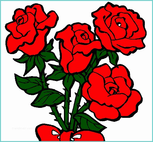 Immagini Di Rose Da Disegnare Disegno Mazzo Di Rose Colorato Da Utente Non Registrato Il