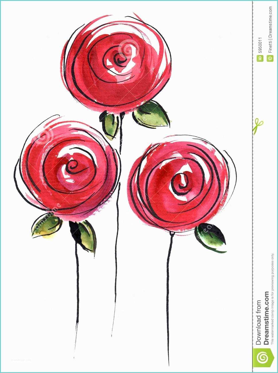 Immagini Di Rose Da Disegnare Rose Stilizzate Immagine Stock Immagine