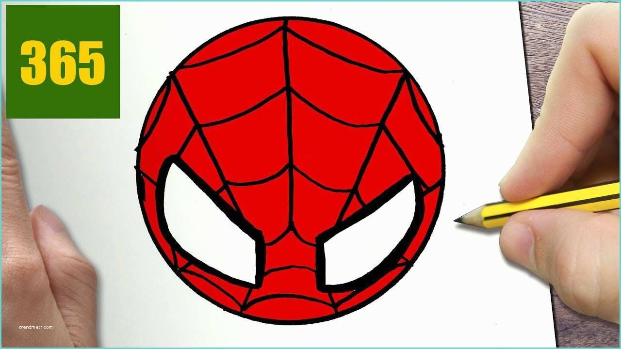 Immagini Di Spiderman Da Disegnare E Disegnare Logo Spiderman Kawaii Passo Dopo Passo