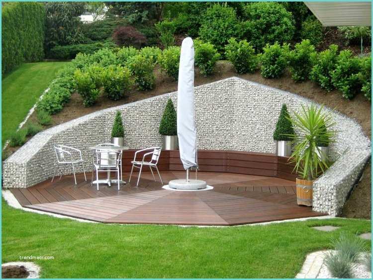 Jardin Contemporain Design Mur Gabion Dans Le Jardin Moderne Un Joli élément Fonctionnel