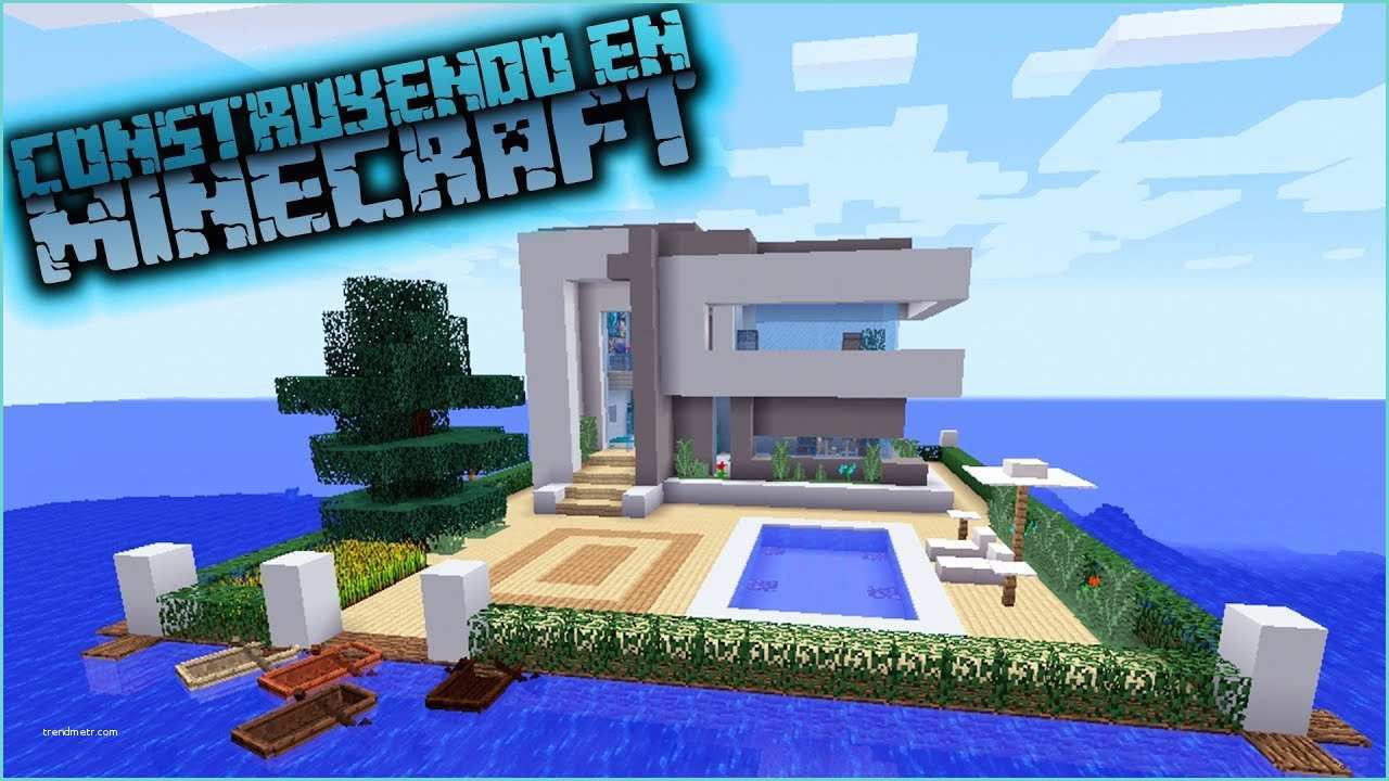 La Mejor Casa En Minecraft O Hacer Una Casa sobre El Agua De HormigÓn En Minecraft