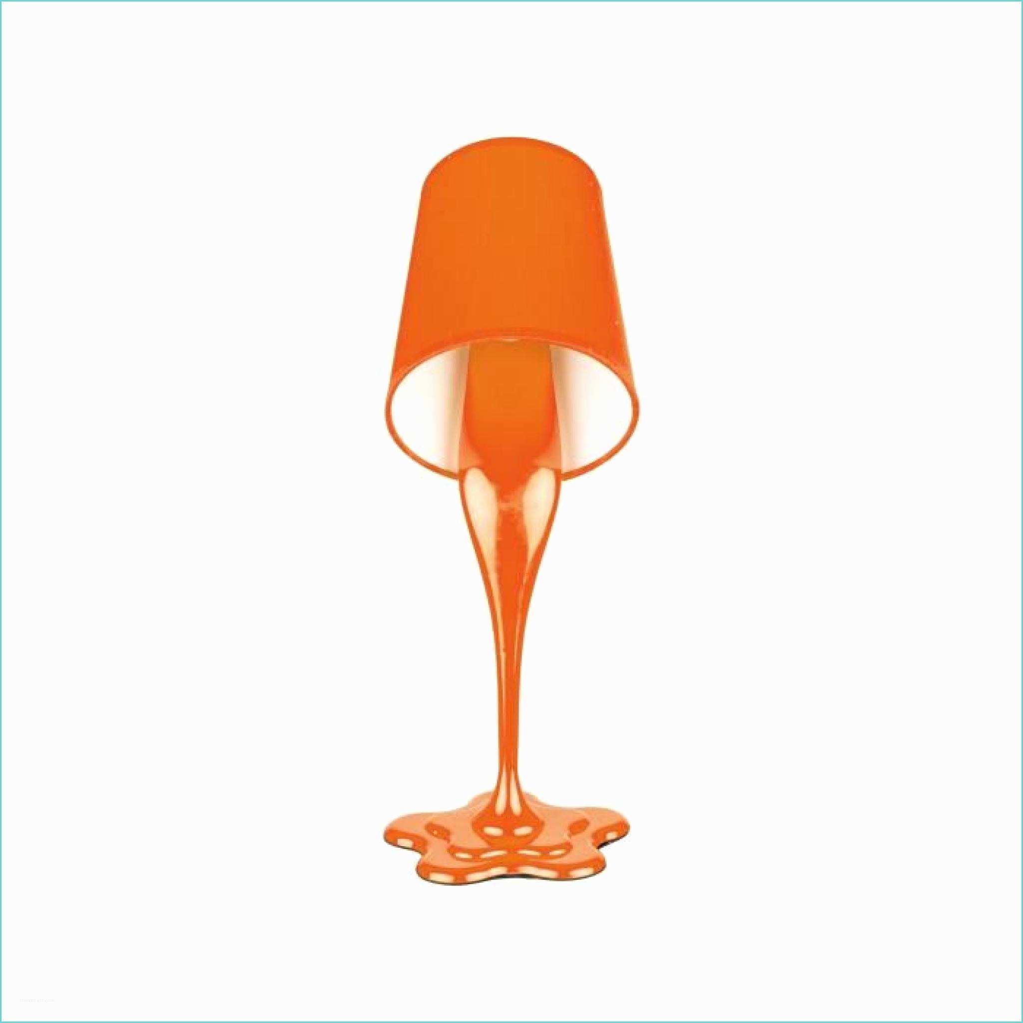 Lampe Pas Cher Lampe Pot De Peinture orange H 36 5cm Achat Vente