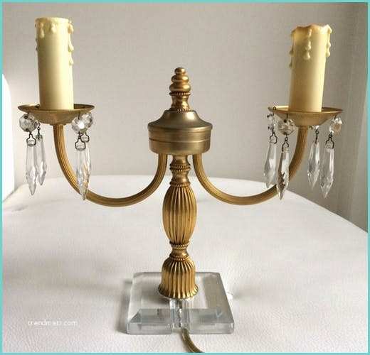 Lampe Sur Pied Classique Lampes De Chevet Vintage Verre Moulé Et Laiton à