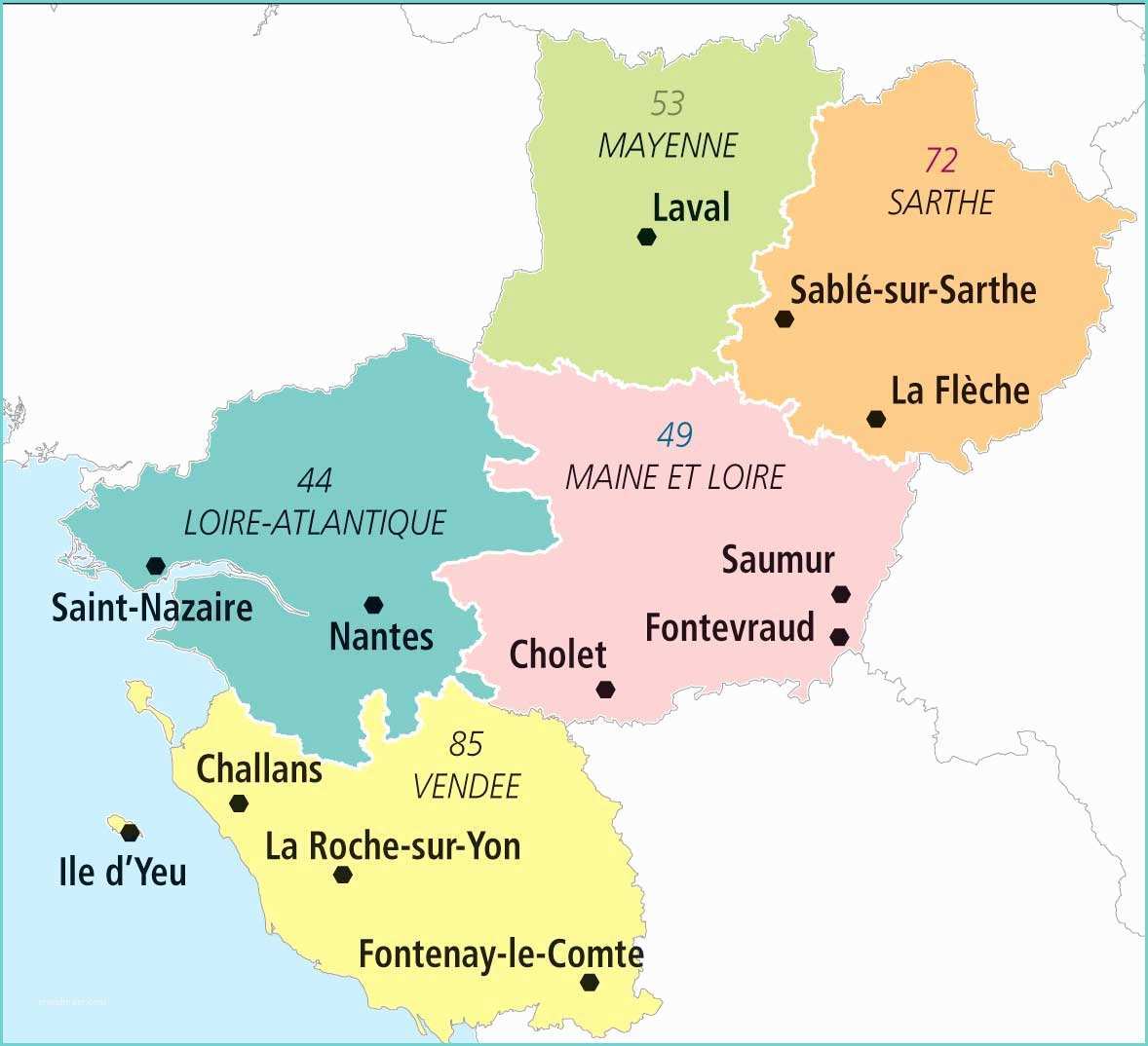 Le Bon Coin Pays De Loire Ameublement Cartograf Les Régions De La France Les Pays De La Loire