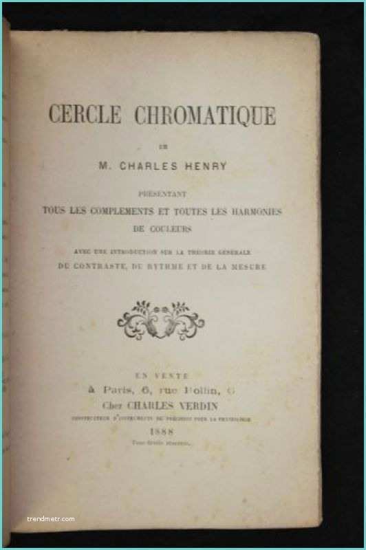 Les Harmonies De Couleurs Henry Cercle Chromatique Présentant tous Les Pléments