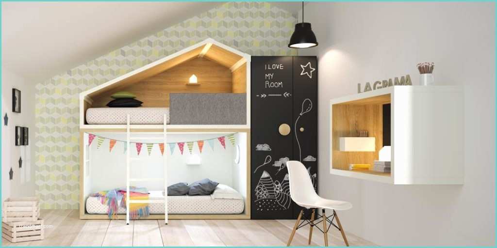 Letto A Casetta Per Bambini Dormitorios Juveniles Con Un Aire Moderno Y atrevido