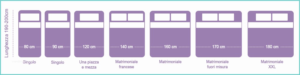 Letto Matrimoniale Standard Misure Le "misure Materassi" Standard Extra Large E