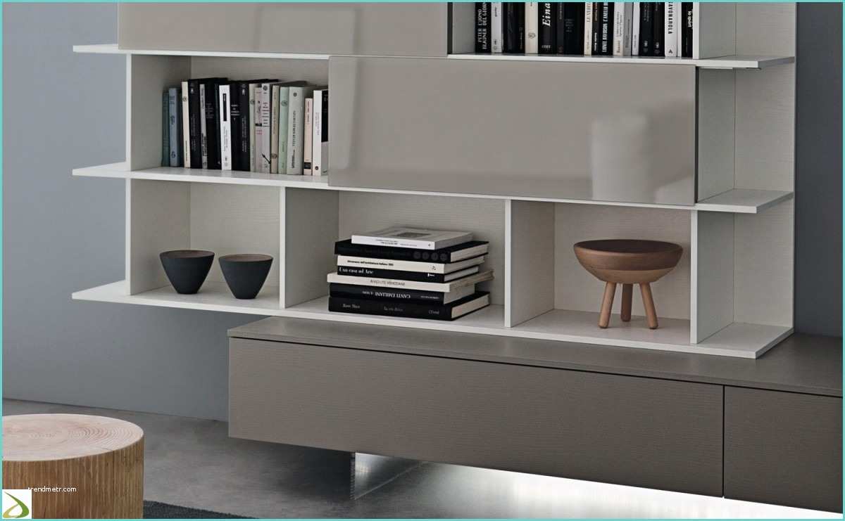 Libreria Ante Scorrevoli Ikea Parete soggiorno Moderna Dubel