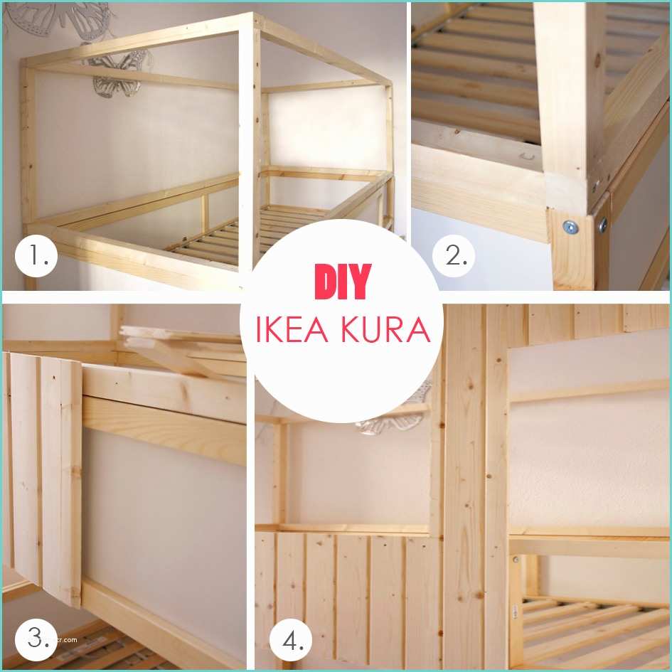 Lit Plateforme Ikea Diy παιδική κουκέτα Ikea Kura πριν&μετά Littledeco