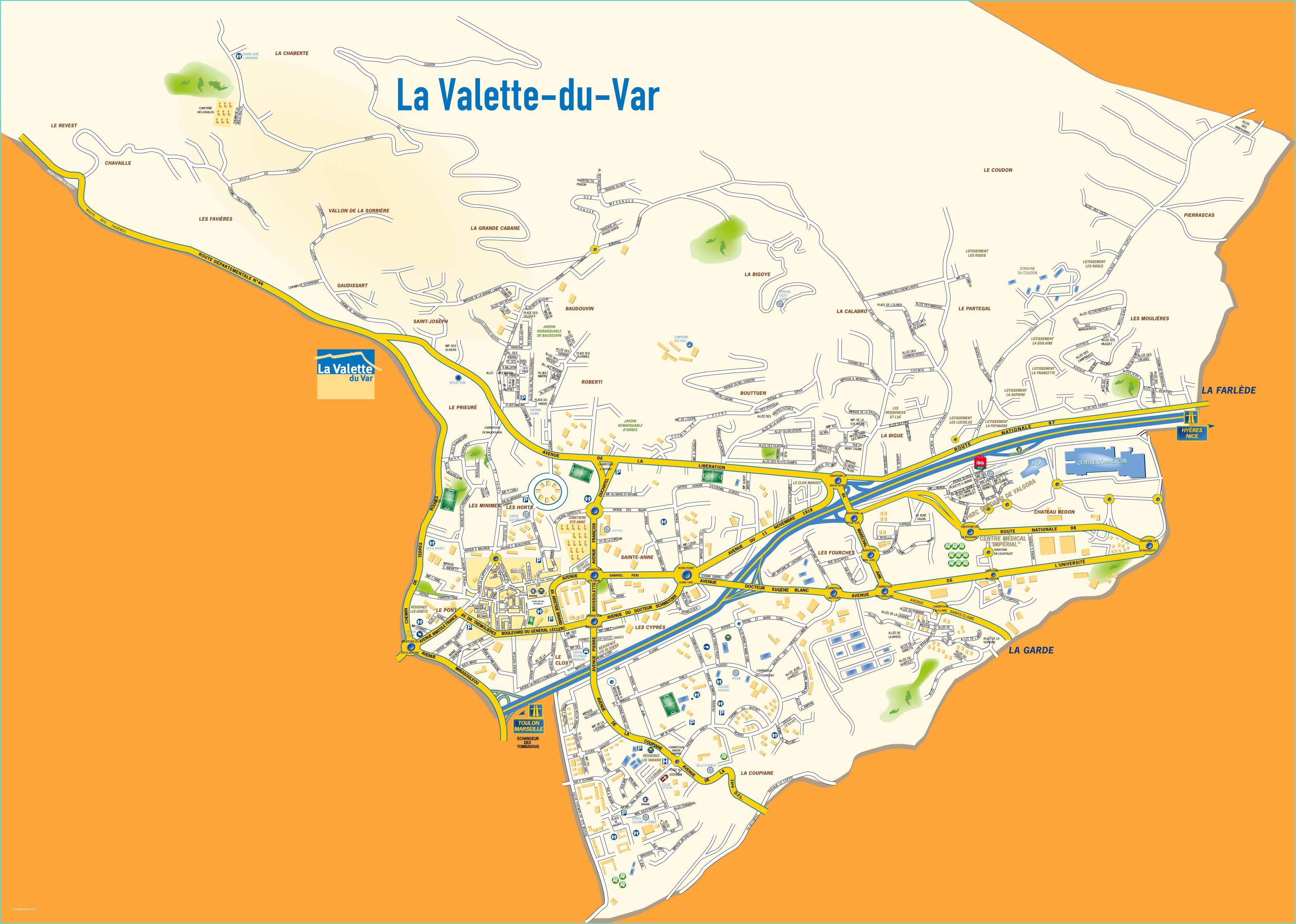 Literie 83 La Valette Du Var Ville De La Valette Du Var Le Plan De La Ville