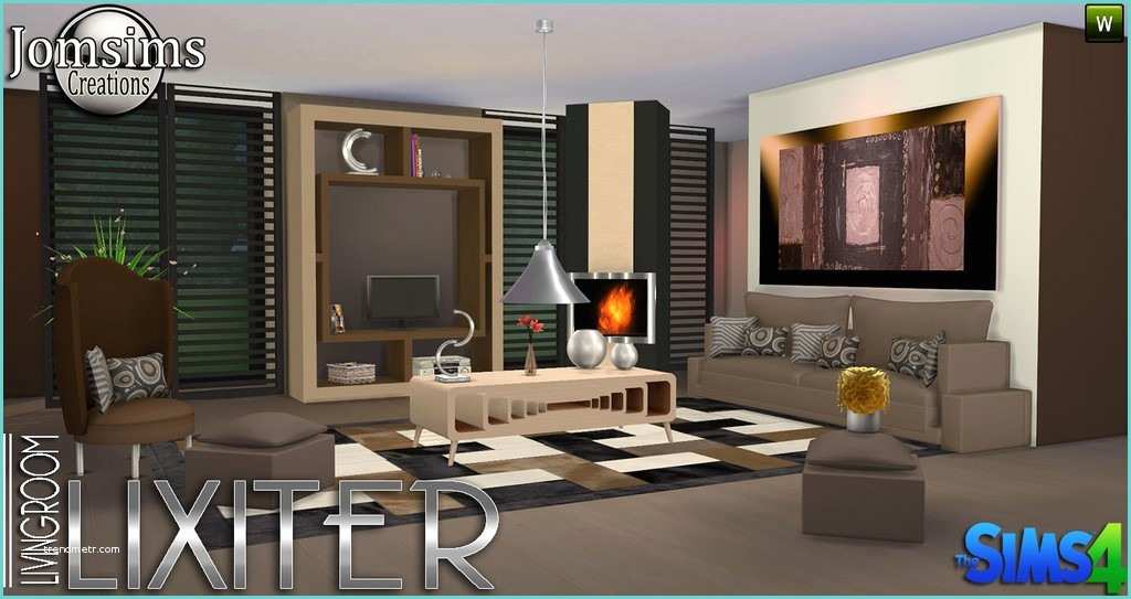 Living Moderne Pour Salon Salon Sims 4