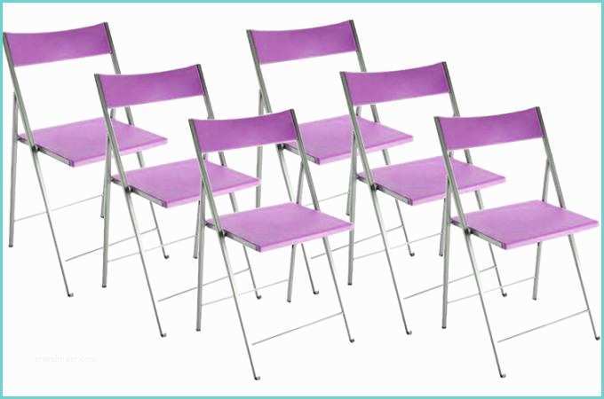Lot Chaise Design Pas Cher Lot De 6 Chaises Pliantes Violettes Bilbao Chaise
