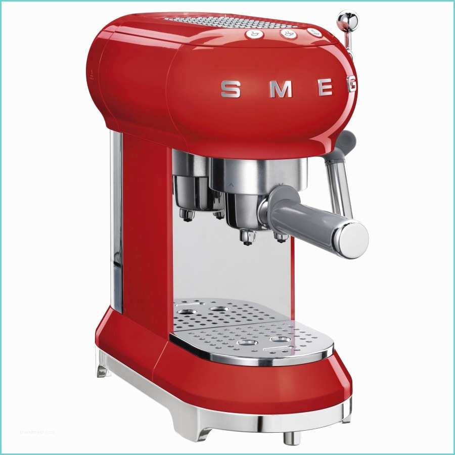 Machine A Cafe Retro Smeg Ecf01rduk Red Retro Style Coffee Machine