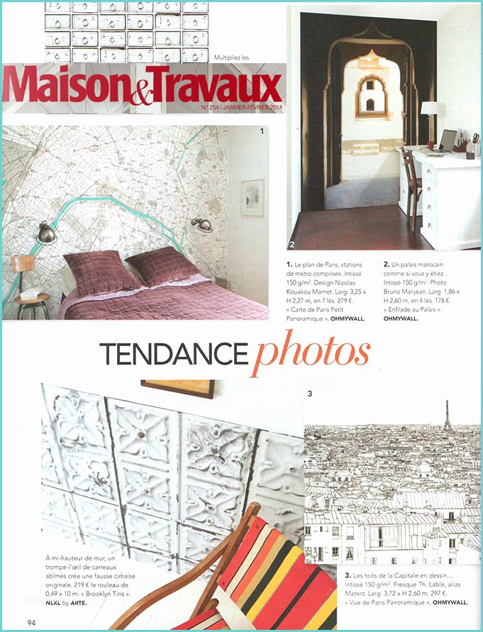 Maison Et Travaux Magazine Papier Peint original & Décoration Murale En édition