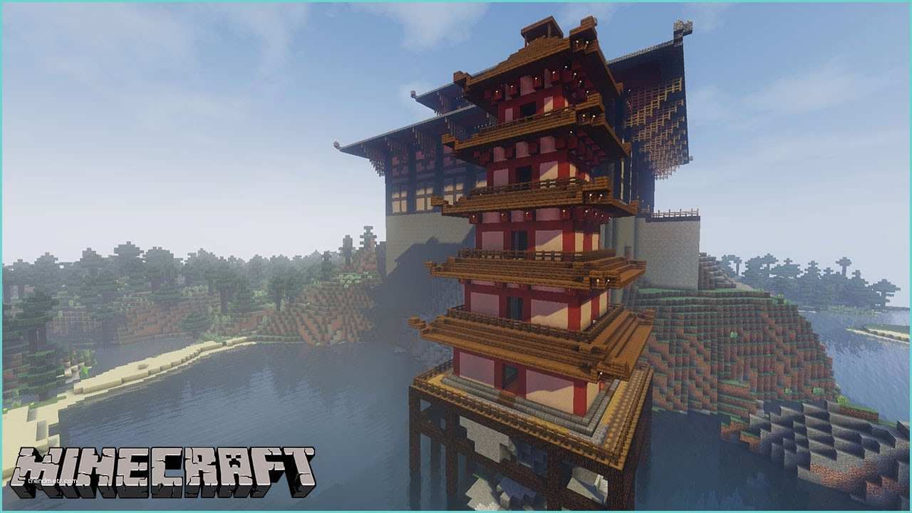 Maison Japonais Minecraft [minecraft Timelapse] tour asiatique