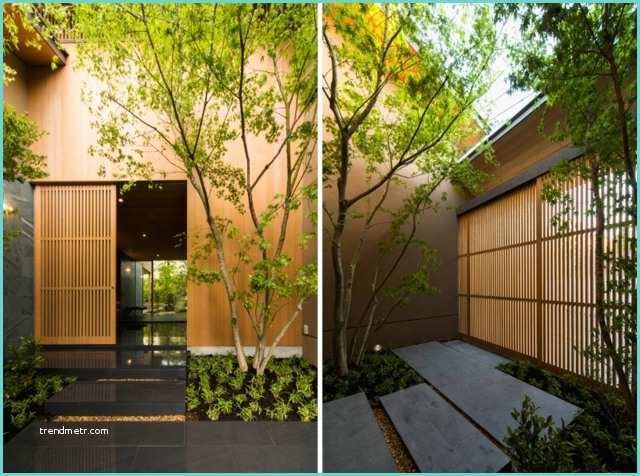 Maison Japonaise Traditionnelle Exterieur Modernes Einfamilienhaus Mit Holzfassade Und Shoji Türen