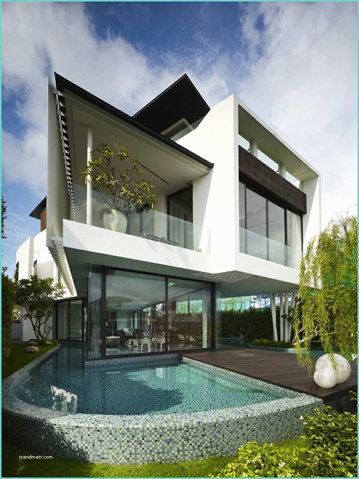 Maison Moderne De Luxe Unique Maison Contemporaine En Noir Et Blanc à Singapour