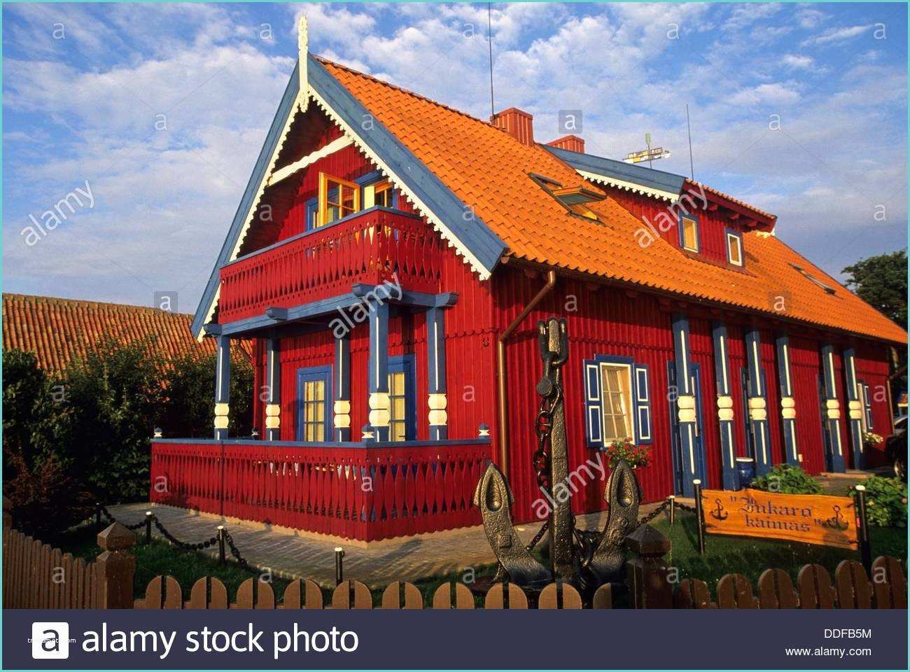Maison Stock Images Maison De Nida Presqu´ile De Courlande Lituanie Pays