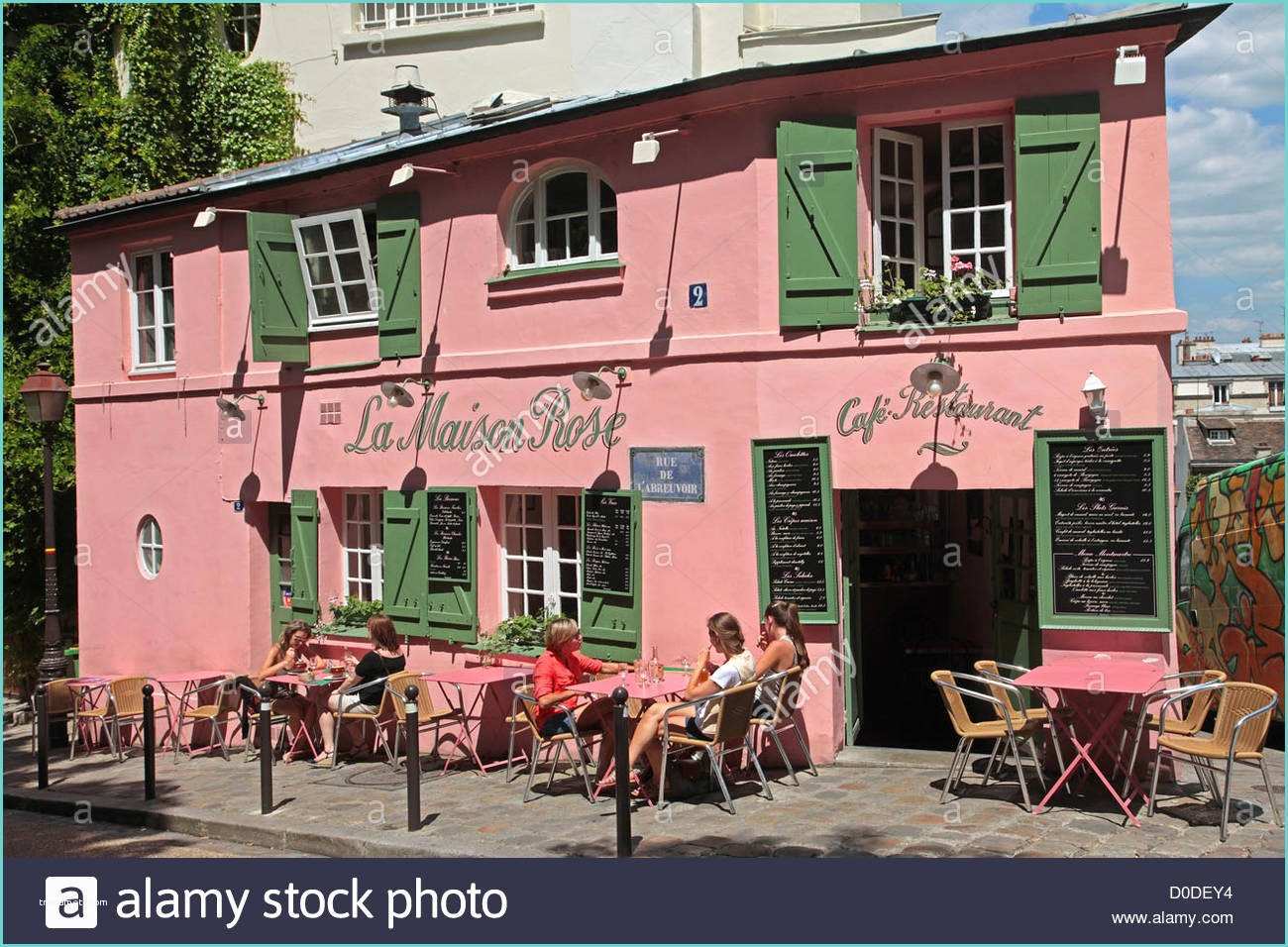 Maison Stock Images the Terrace Of the Maison Rose Cafe Restaurant On the