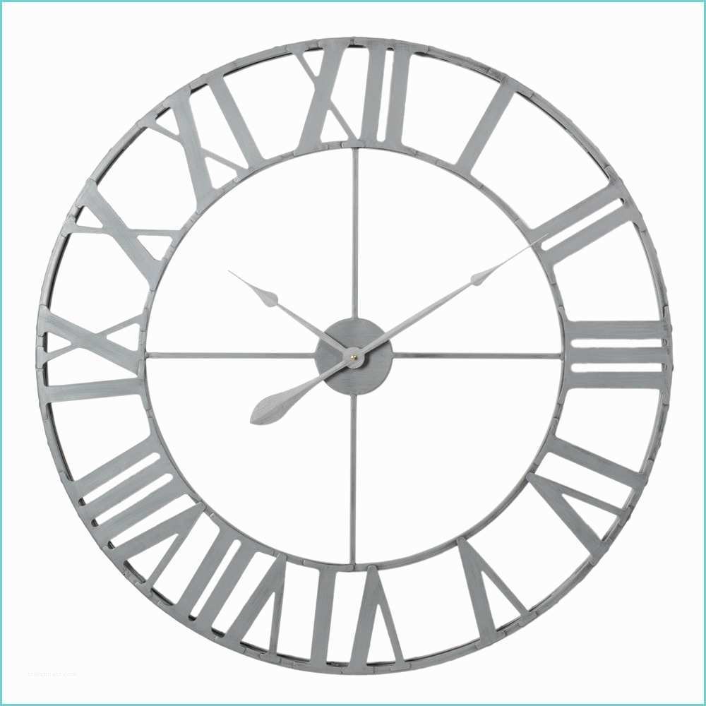 Maisons Du Monde Horloge Horloge En Métal D 83 Cm Zinc